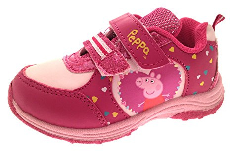 Peppa Pig Scarpe da ginnastica da ragazza, con glitter, sportive, casual, estive, Rosa e blu., 20 EU