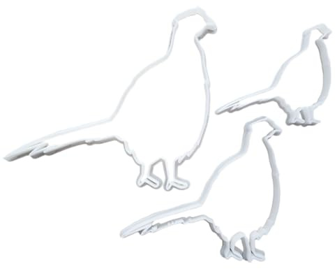 Pheasant Bird Gold Silver Shape Cookie Cutter Dough Biscuit Pastry Fondant Sharp Stencil Animal Poultry Wild (Medium)