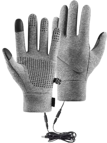 Guantes Térmicos De Invierno - Manoplas Calefactables Con Carga USB | Guantes De Senderismo De Invierno Antiviento Con Carga USB Y Táctil - Para Clima Frío Trabajo Ciclismo Motocicleta Correr Montar S