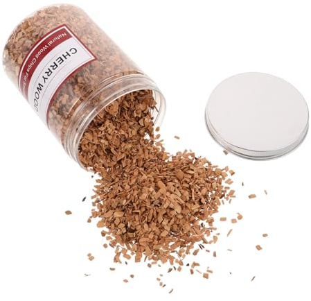 SUPVOX Trucioli di Legno di Ciliegio per Affumicare 125G Legna per Affumicare Barbecue Rilascio Fumo Costante Aroma Naturale per Grigliate all’Aperto e Feste