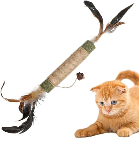Beißspielzeug für Katzen – 40 cm Kauspielzeug | Sisal Kauspielzeug für Haustiere – Langlebiger Katzenbeißring für interaktives Spielen, pr