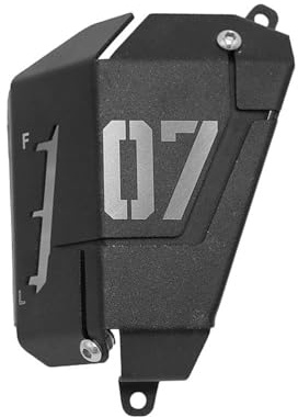 Aumotop MT07 FZ07 Copertura Protettiva del Serbatoio del Liquido Refrigerante per MT-07 FZ-07 2014-2019 Montaggio Ad Alte Prestazioni in Alluminio CNC, 1 Pezzo per gli Appassionati di Moto (Nera)