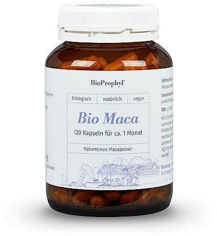BioProphyl® BIO Maca - 500 mg pures Macawurzelpulver aus kontrolliert biologischem Anbau - 120 vegetarische Kapseln