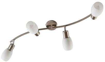 Faretto 'Arda' dimmerabile (Moderno) colore Grigio, in Vetro ad es. Soggiorno & Sala da pranzo (4 luci, E14) di Lindby | Lampada da incasso, plafoniera, applique