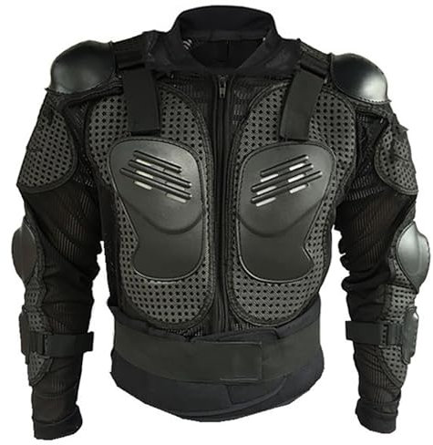 Giacca Moto Corpo Armatura Indumenti di Protezione Completa Moto Professionale Sportivo per Donna Uomo Adulto Spina Dorsale Tuta da Motociclista Protezione Toracica per Spalla Clothes,M