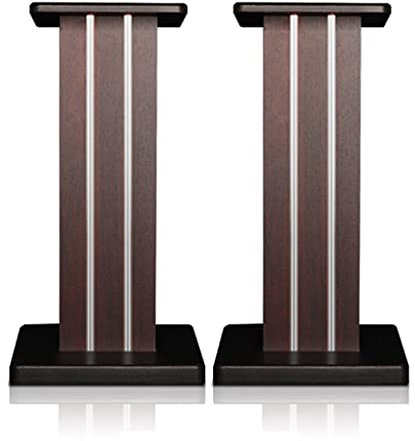 PHSP speaker stand 1 pair of wooden bookshelf speaker stand, floor-to-ceiling black speaker stand, surround sound tripod, desktop sound rack