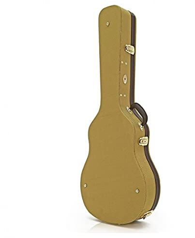 Gear4Music Tweed Hartschalenkoffer für Hollow Body Semi-Akustikgitarre
