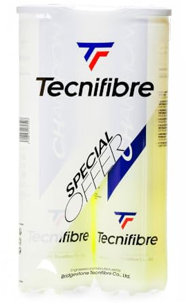 TECNIFIBRE BALLES PERFORMANCE TENNIS UNISEXE - 18 BIPACKS (PAR 2 TUBES) DE 4 BALLES CHAMPION, EU