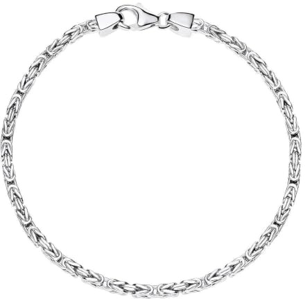 Jewlix Königsarmband Silber 925 rhodiniert, 2,5 mm, Königskette Armband