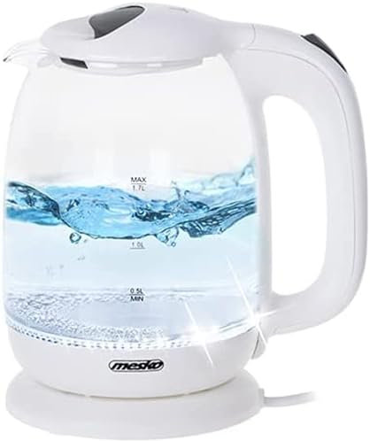 Mesko MS 1302w Bouilloire verre 1,7 L