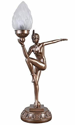 Puristische Tischlampe (ohne Leuchtmittel) Art Deco Tänzerin Bauhaus 51 cm IS095 Palazzo Exklusiv