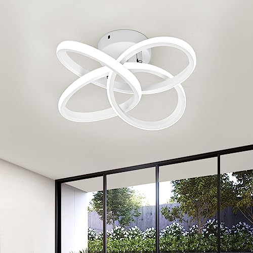 Plafonnier LED,Moderne Lampe de plafond 36W 3900lm,Acrylique Luminaire Plafonnier,Lampe de Lustre pour Couloir Coucher Salle de Bains Cuisine Salon maison,porche extérieur,Blanc Froid 6000K,Dia 31cm