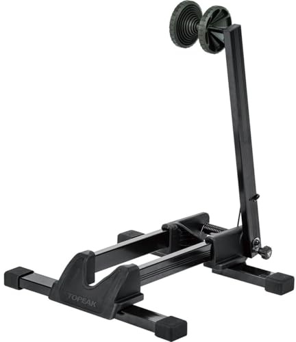 Topeak Lineup Stand Max – Heavy-Duty Folding, for Bike Display, Fits Road, MTB & eBikes, Adjustable Roller for 20mm–3.25 Tires, Spring-Loaded Rear Wheel Support
