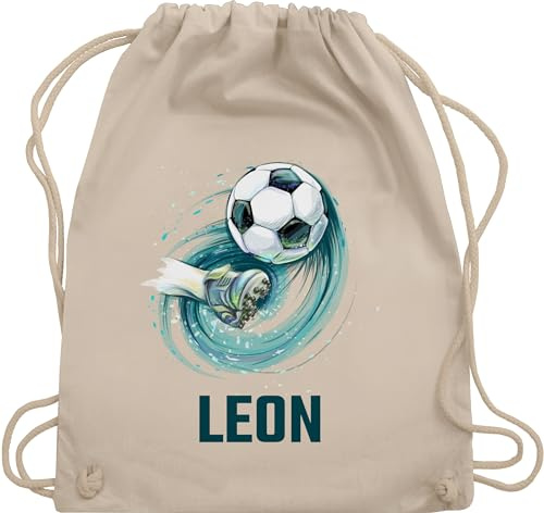 Turnbeutel Rucksack - Fußball Schuss Cool Fußballfan | Fußballgeschenkideen - Unisize - Naturweiß - personalisierte stoffbeutel junge beutel fussball geschenke+für+fußballfans leon sportbeutel