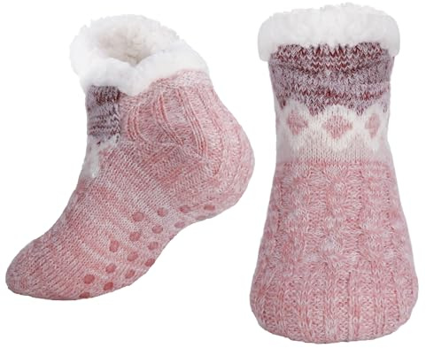 Zuimei Fluffy Slipper Socks Warm Cosy Bed Socks Non Slip Thermal Winter Socks with Fleece Lining Xmas Gifts for Women Girls