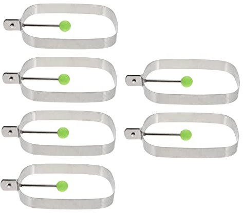 LIFKOME 6pcs Non-Stick Fried Egg Mould Frying Molds Cooking Rings Mold Safe Easy to Clean