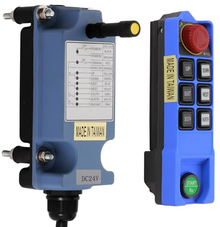 Drahtlose Kran Fernbedienung Funk Fernsteuerung 12V 24V Industrielle Fernsteuerung für Elektrische Hebezeugkran Brückenkran 6 Kanal Tasten