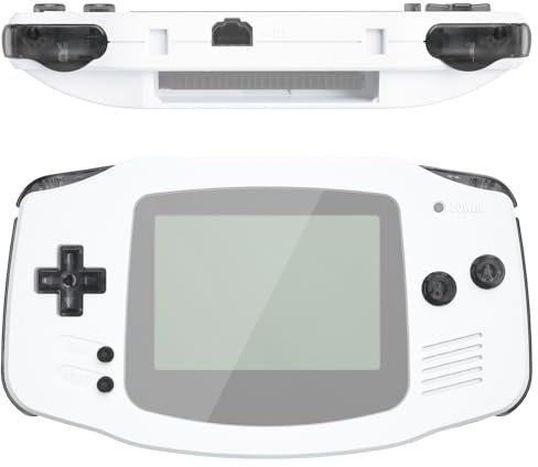 eXtremeRate Clear Black Replacement Full Set Buttons for Gameboy Advance GBA - Handheld Game Console NOT Included