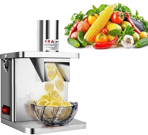 WYRMB Coupe-légumes Commercial, Robot de légumes électrique, trancheuse de Fruits Multifonction, adapté aux Cuisines des Restaurants,