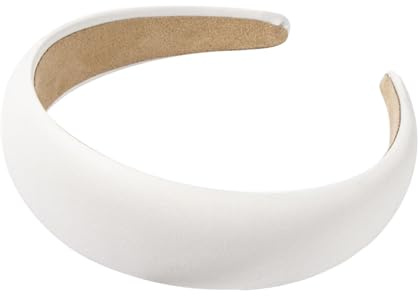 Haarreif Breiter weinroter Breit Haarband für Damen Mädchen Klassischer Stirnband Basic Schwarz Band Minimalistischen Haarschmuck Haarkranz Kopfband (weiß, Einheitsgröße)