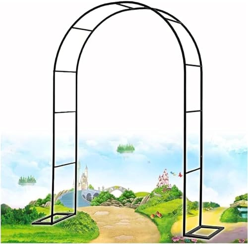 Enrejado de arco de jardín de metal para plantas trepadoras, decoración de boda al aire libre y marco de soporte de hiedra para decoración de jardín (1,2 m x 2,2 m)