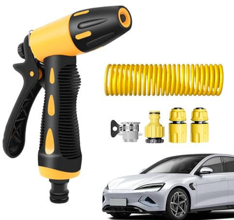 Pulverizador de agua de alta presión, boquilla de alta presión con tubo de agua de manantial, boquilla de limpieza eficaz para el hogar, fácil instalación, accesorio de lavado de coches flexible para