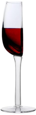 Half A Glass of Wine,Half Crystal Glass Cups, Novelty Wine Glasses Cut in Half, Transparent Creative Funny Red Wine Glass |Novelty Drinking Glasses Cups with Half Shape Crystal Red Wine Glasses