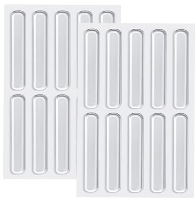 20 Pcs Furniture Bumpers, Silicone Clear Furniture Bumper Strips, Cabinet Transparent Bumpers Pads, Adhesive Bumper Pads Clear Bumper, Transparent Cabinet Bumpers for Doors and Furniture Protectors