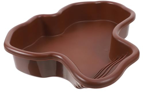 SUPVOX Bassin De Bain Tortue Grand en Matériau Résistant sans Drainage Bassine Multifonction pour Reptiles Piscine Baignade des Tortues Accessoire Habitat Adultes