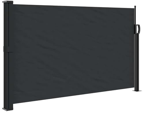 Gecheer Retractable Side Awning Black 117x300 cm Awning Model4004279