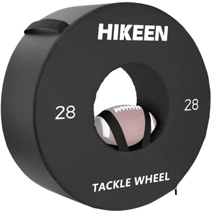 Hikeen Football Tackle Wheel Dummy: Dichterer Weicherer Schaum Tackling-Dummy für Jugend-Football, 28 Zoll Tackling, Rad mit Riemen (1 Stück)