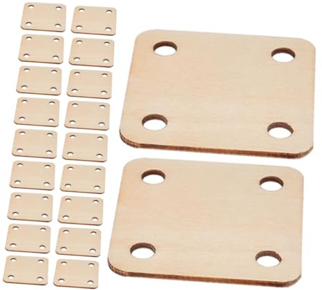 HEALSOPTHY 36 Leere Holz Webkarten mit 4 Loch für Brettchenweben | Beige, Holz, 36 Stück, für Selbstgemacht Projekte und Heimdekoration, Fein und Vielseitig