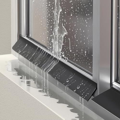 Regenschutzleiste Für Fenster Und Türen Selbstklebende Gummi-Abdichtung, Für Vor Wassereintritt An Fensterrahmen Fensterbänken, Langlebig Und Wetterfest Schutz Vor Regenwasserrückstau(5.5cmx1.5M)