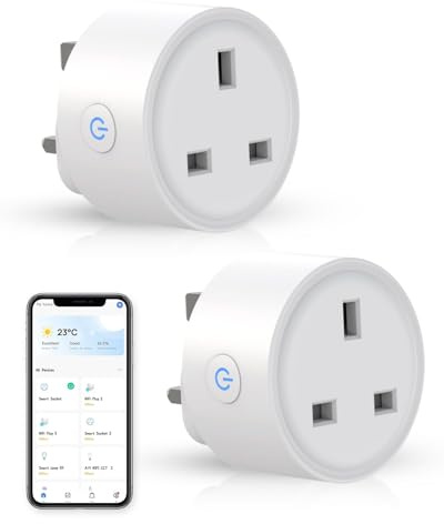 UseeLink Matter Smart Plug,WiFi Outlet Works with Alexa,HomeKit Google,Home,IFTTT,SmartThings,Wireless Smart Socket,Remote Control, Schedule and Timer Function, 2packs