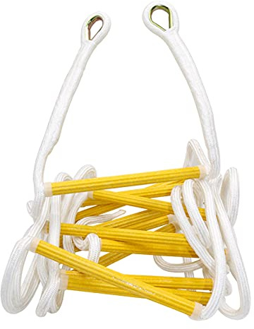 GJZQDKX Emergency Fire Escape Rope Ladder, 10M/32.8Ft Safety Ladder, Flame Resistant Quick-Deploy Escape Tool for Home, Portable, Lightweight, Ideal for Emergency Situations (20m/65.6ft)