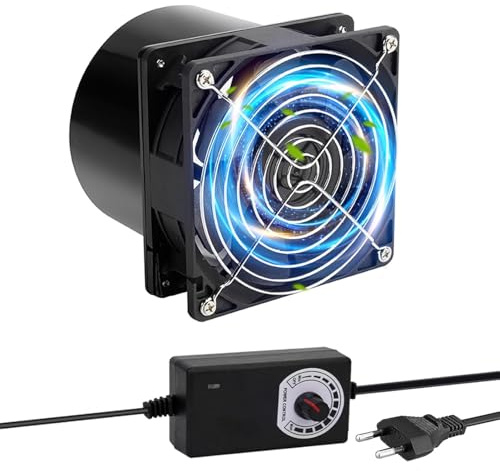 yivom Abluftventilator mit Geschwindigkeitsregler, Rohrventilator 100mm Abluftventilator Leise Rauchabzug Ventilator für Küche, WC, Gewächshaus, Garage, Luftzirkulation, Abluft & Kühlung