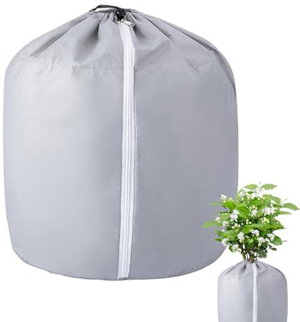 Pflanzen-Frostabdeckung – Oxford/Aluminium 17,72 X 19,69 Zoll, Frostdecke, Kältebeständig, Wiederverwendbar, Baumschutz-Reißverschlüsse | Sträucher, Kleine Bäume, Setzlinge, Tomaten, Blaubeersträucher