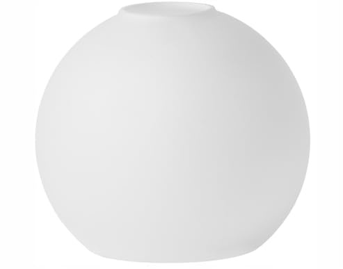 Ersatzglas Kugel Glas - Rund Lampenschirm Weiß Ø 15 cm Ersatzschirm für E27 Fassung Öffnung 42mm (N-KDE)