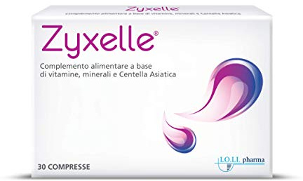 Zyxelle, integratore in compresse con Centella Asiatica per contrastare cellulite e gambe pesanti, con magnesio, zinco e selenio per la salute di pelle, unghie e capelli