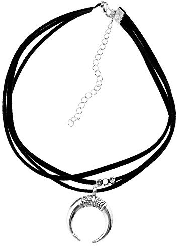 Schwarz Mond Choker Halskette Kette Velvet Wildleder Kette Halskette Retro Charm Anhänger Crescent Schmuck für Frauen Geschenke