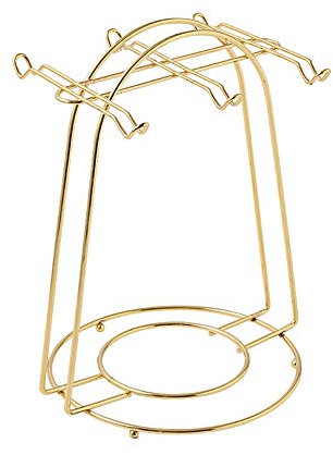 SLHP Tassenhalter Nordic Kaffeetasse Regal Vintage Metall Ständer für 6 Tassen Untertasse Löffel Sets Tee-Set Display Stand (6 Haken)