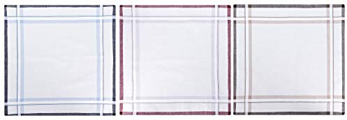 Tobeni 20 Herren Taschentücher Stofftaschentücher Herrentaschentücher gekämmte Baumwolle Farbe Design 28 Grösse 40 cm x 40 cm