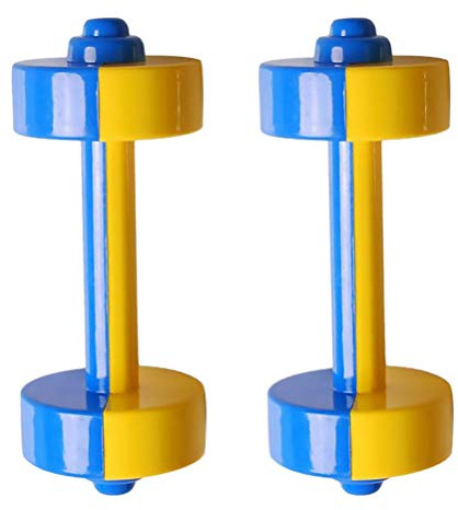 TOYANDONA 1 Paar Kinder Hanteln Übung Fitness Hantel für Home Gym Ausrüstung Workouts Festigkeit Ausbildung Kostenloser Gewichte für Frauen Männer Kleinkind (Gelb Blau)