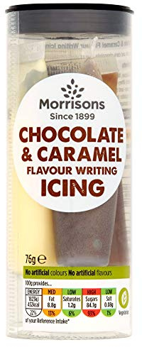 Morrisons Chocolate & Caramel Writing Icings, 76 g x 6