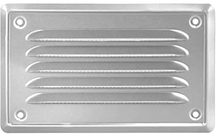 ADGO Rejilla de ventilación para Pared, Rejilla Exterior Plana de Metal con Rejilla atornillada para Chimenea, protección contra Insectos, Resistente a la corrosión, Plateada (14x7, Acero Inoxidable)