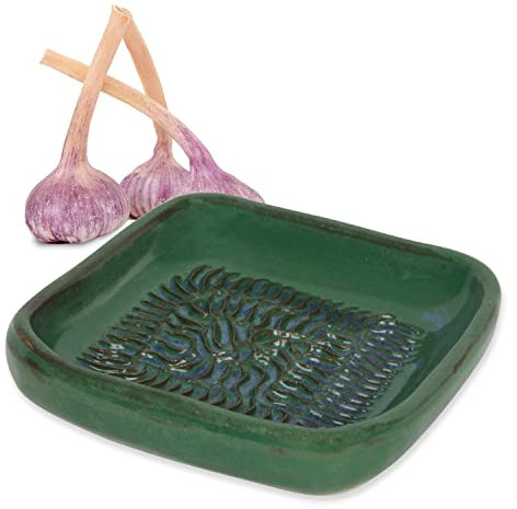 ANCKERAMIC® ORIGINAL Knoblauch Ingwer Muskat Keramikreibe aus FINNLAND-Tannegrün