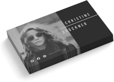 Visitenkarten personalisiert | mit Foto | Design Model | 1-seitig | Querformat | Menge + Papier zur Auswahl | selbst gestalten | hochwertiger Druck (50 Stück)