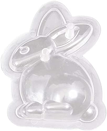 Kunye Stampo per Cioccolato in Plastica Trasparente a Forma di Coniglio Pasquale 3D, Stampo per Dolci Fatti a Mano