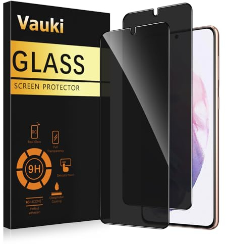 Vauki Sichtschutz Schutzfolie für Samsung Galaxy S21 Plus/S21+ Schutzglas 2 Stück,9H Härte Privacy Displayschutzfolie,Privatsphäre Anti-Spy Bläschenfrei Kratzfest Blickschutzfolie,6.7