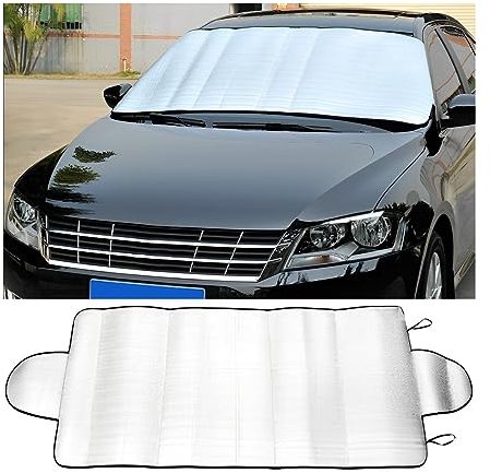 CGEAMDY Car Windshield Cover, Car Windscreen Covers Frost for Winter, Ice Protection Foils Snow Windshield Front Window Screen Cover, Car Windscreen Protector Sunshade Reflective Windshield Cover